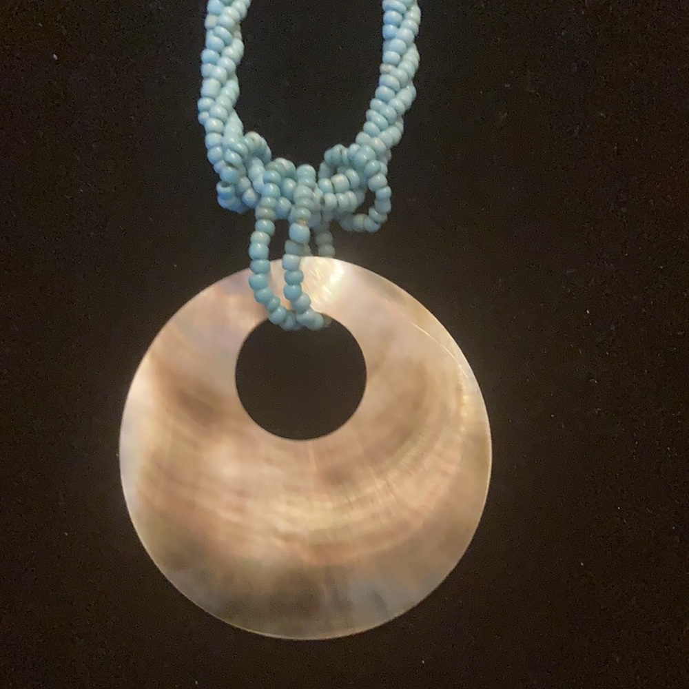 Beaded Shell Pendant